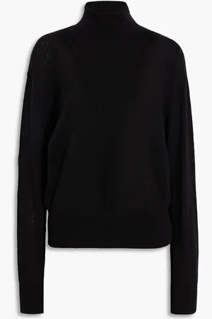 IRO Zayho pointelle-knit wool and silk-blend turtleneck sweater - - S