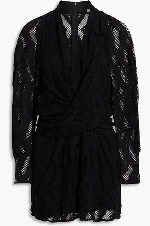 IRO Emsi wrap-effect cotton-blend lace mini dress - - FR 36