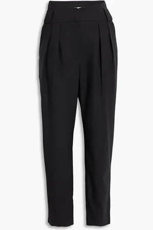 IRO Ijonac pleated wool-blend twill tapered pants - - FR 34
