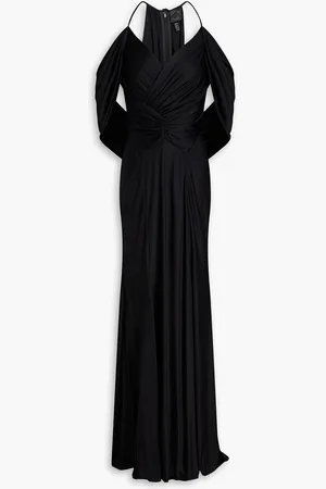 HUISHAN ZHANG Bernice draped satin-jersey gown - - UK 16