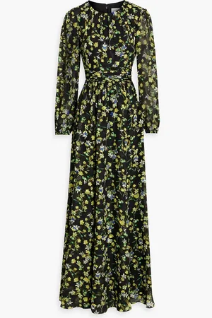 MIKAEL AGHAL Floral-print chiffon maxi dress - - US 8
