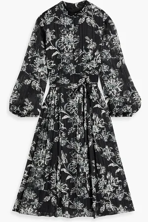 MIKAEL AGHAL Floral-print metallic jacquard dress - - US 2