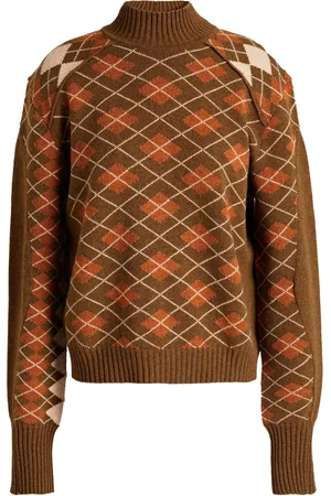 Chloé Argyle wool and cashmere-blend turtleneck sweater - - XL