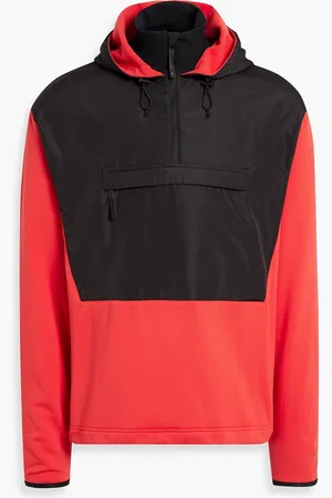 Aztech Hut shell-paneled fleece hooded jacket - Red - M