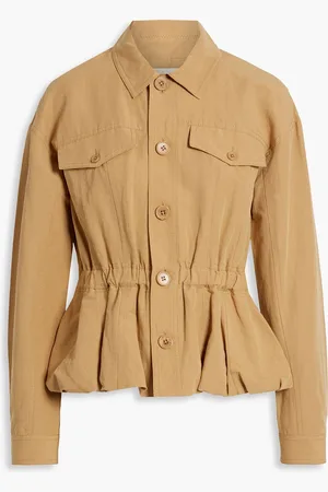 ULLA JOHNSON Jordana cotton, linen and silk-blend jacket - Neutral - XS