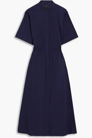 RAG&BONE Ronan cutout cotton-poplin midi dress - Blue - XS