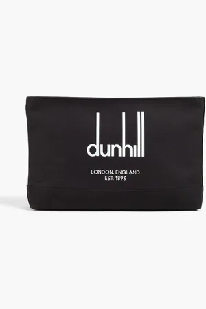 Dunhill Logo-print canvas pouch - - OneSize