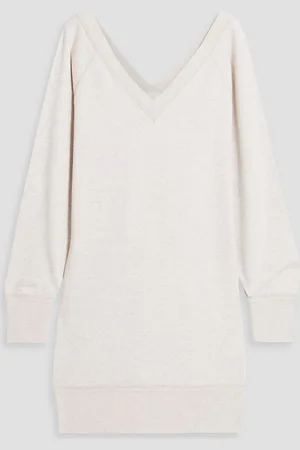 Marant Etoile Maunela French cotton-blend terry mini dress - White - FR 36