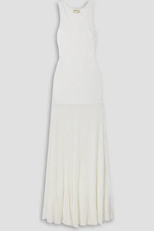 Khaite Nivea paneled ribbed-knit maxi dress - - M