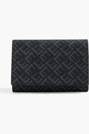 Dunhill Printed faux textured-leather key wallet - Gray - OneSize
