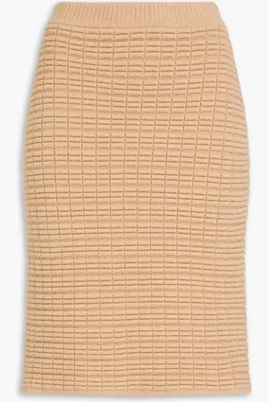 Khaite Textured-knit cashmere-blend skirt - Neutral - XS