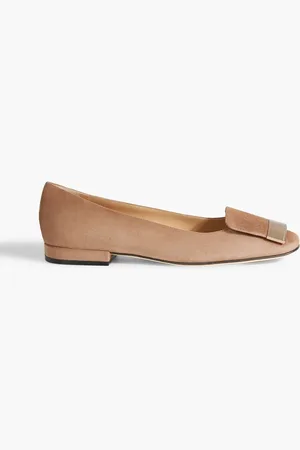 Sergio Rossi Sr1 Ballerina 15 suede flats - Neutral - EU 39.5