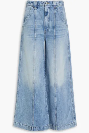 Khaite Jackie high-rise wide-leg jeans - Blue - 30