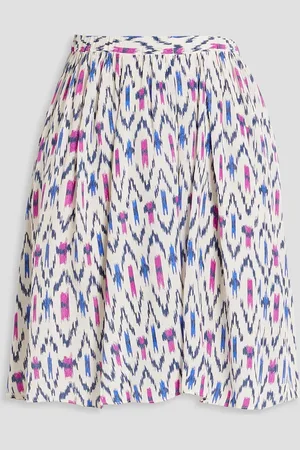 Marant Etoile Assia printed crepe de chine mini skirt - White - FR 34