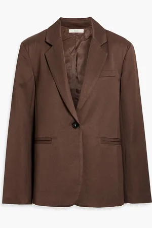 CO Slub twill blazer - Brown - XXS