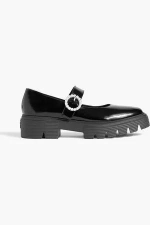 Stuart Weitzman Nolita embellished leather platform loafers - - EU 38.5