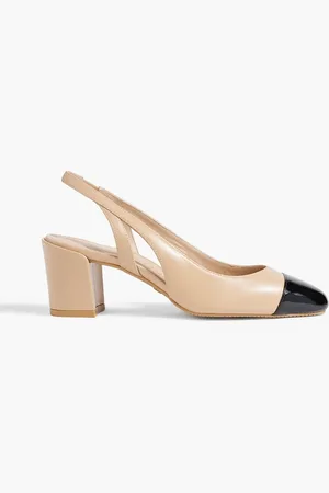 Stuart Weitzman Sleek 50 leather slingback pumps - Neutral - EU 40.5