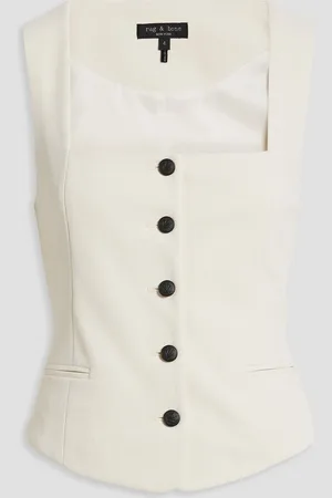 RAG&BONE Mariana twill vest - White - US 16