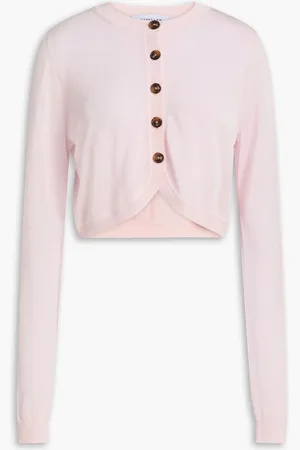 Derek Lam Elias cropped cotton-blend cardigan - Pink - M
