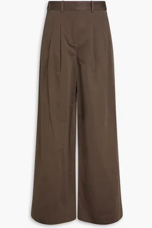 Derek Lam Juliana cotton and TENCEL™-blend twill wide-leg pants - White - US 4