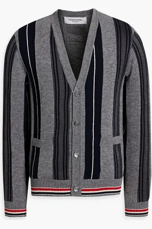 Thom Browne Striped wool-blend cardigan - - 2