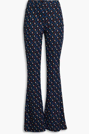 Diane von Furstenberg Greg jacquard-knit flared pants - - US 14