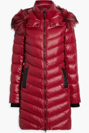 Rudsak Faux fur-trimmed quilted shell hooded down coat - Red - S