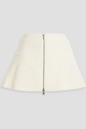 Khaite Keene wool-crepe mini skirt - White - US 4