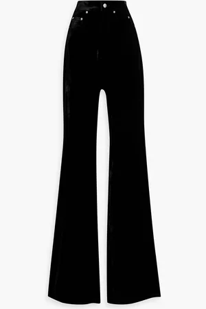 Rick Owens Velvet flared pants - - 26