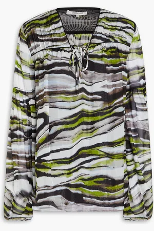 Diane von Furstenberg Sarita printed voile blouse - - XS