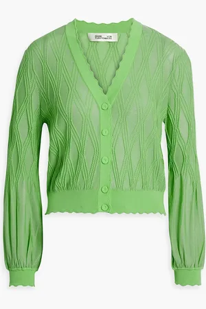 Diane von Furstenberg Pomela jacquard-knit cardigan - - XL