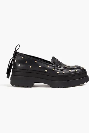 RED(V) Studded leather loafers - - EU 36