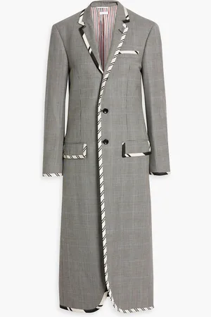 Thom Browne Prince of Wales checked wool-tweed coat - - IT 40