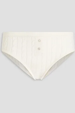 LOVE Stories Truman cable-knit merino wool and cashmere-blend briefs - White - IT IV
