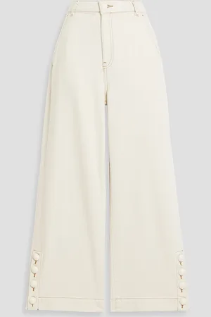 Simkhai Hyra cropped high-rise wide-leg jeans - White - 25