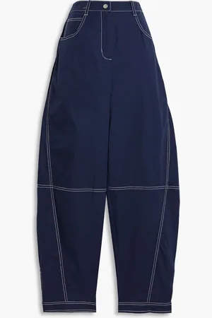 Simkhai Kairi cotton-blend canvas tapered pants - Blue - US 0