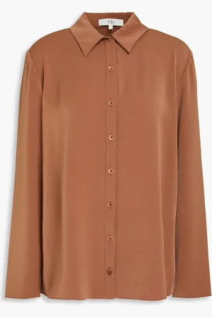 tibi Twill shirt - Brown - US 2