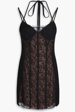 Simkhai Alodie cloqué-paneled corded lace mini dress - - US 2