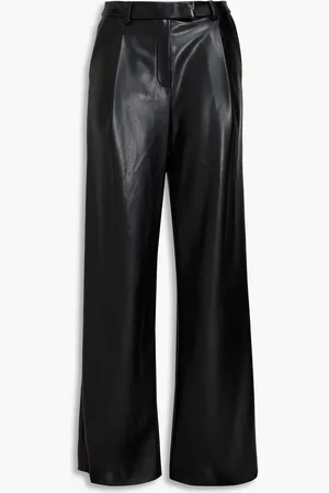 Simkhai Novia pleated faux leather straight-leg pants - - US 4
