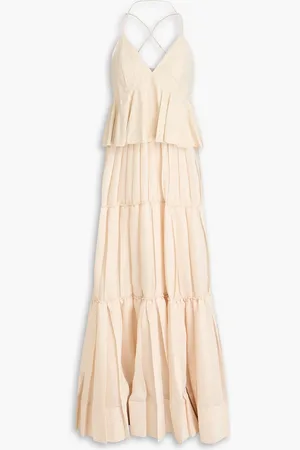 Simkhai Delania tiered cotton-poplin and georgette maxi dress - White - US 2