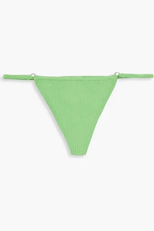 LOVE Stories Carol ribbed-knit low-rise thong - Green - IT I