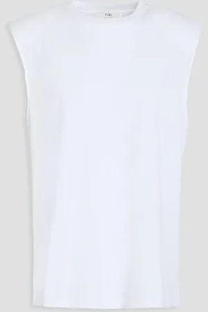 tibi Cotton-jersey tank - - L