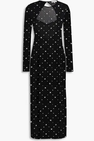 tibi Glittered mesh midi dress - - US 0