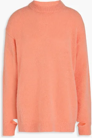 tibi Cutout mohair-blend sweater - Orange - S