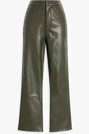 VERONICA BEARD Debbie cropped kick-flare pants - Green - 24