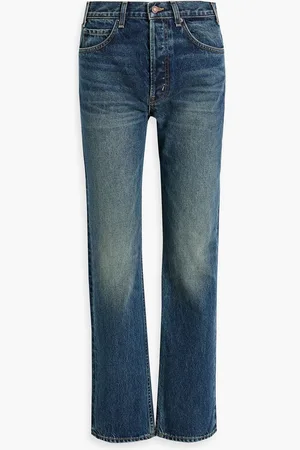 NILI LOTAN Smith faded high-rise straight-leg jeans - Blue - 30