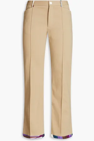 Puccini Stretch-cotton twill kick-flare pants - Neutral - IT 46