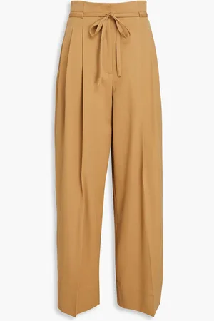 3.1 Phillip Lim Pleated wool-twill wide-leg pants - Green - US 0