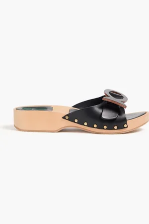 Puccini Appliquéd leather mules - - EU 39