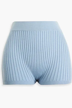 LIVE THE PROCESS Ribbed jersey shorts - Blue - S